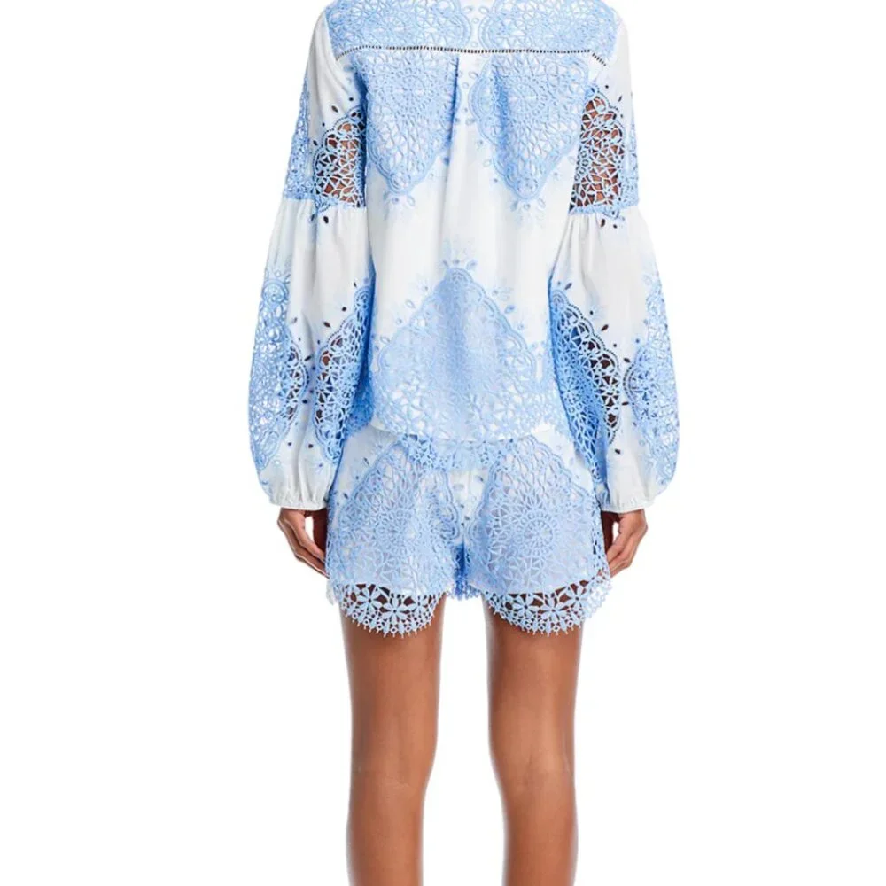 EVARAE Layla‎ Cotton Lace embroidered Shorts 10